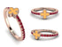 Elegant Enamel Clover Ruby Ring - Clover No. 11 image 11