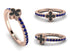 Elegant Enamel Clover Sapphire Ring - Clover No. 14 image 3