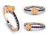 Elegant Enamel Clover Sapphire Ring - Clover No. 14 image 12