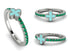 Elegant Enamel Clover Emerald Ring - Clover No. 6 image 2