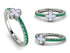 Elegant Enamel Clover Emerald Ring - Clover No. 6 image 7