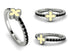 Elegant Enamel Clover Black Diamond Ring - Clover No. 9 image 2