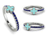 Elegant Enamel Clover Sapphire Ring - Clover No. 15 image 2
