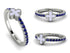 Elegant Enamel Clover Sapphire Ring - Clover No. 15 image 8