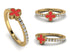 Elegant Enamel Clover Diamond Ring - Clover No. 1 image 1