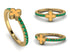 Elegant Enamel Clover Emerald Ring - Clover No. 4 image 4