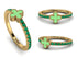 Elegant Enamel Clover Emerald Ring - Clover No. 4 image 1