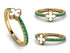 Elegant Enamel Clover Emerald Ring - Clover No. 4 image 6