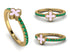 Elegant Enamel Clover Emerald Ring - Clover No. 4 image 10