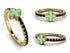 Elegant Enamel Clover Black Diamond Ring - Clover No. 7 image 5