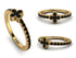 Elegant Enamel Clover Black Diamond Ring - Clover No. 7 image 1