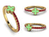 Elegant Enamel Clover Ruby Ring - Clover No. 10 image 5