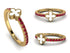 Elegant Enamel Clover Ruby Ring - Clover No. 10 image 6