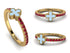 Elegant Enamel Clover Ruby Ring - Clover No. 10 image 8