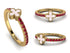 Elegant Enamel Clover Ruby Ring - Clover No. 10 image 9