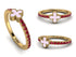 Elegant Enamel Clover Ruby Ring - Clover No. 10 image 10