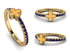 Elegant Enamel Clover Sapphire Ring - Clover No. 13 image 3
