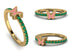 Elegant Enamel Butterfly Emerald Ring - Butterfly No. 4 image 13