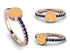 Elegant Enamel Smile Sapphire Ring - Smile No. 14 image 5