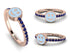 Elegant Enamel Smile Sapphire Ring - Smile No. 14 image 1