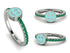 Elegant Enamel Smile Emerald Ring - Smile No. 6 image 3