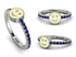 Elegant Enamel Smile Sapphire Ring - Smile No. 15 image 3