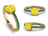 Elegant Enamel Smile Emerald Ring - Smile No. 4 image 2