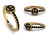Elegant Enamel Smile Black Diamond Ring - Smile No. 7 image 14