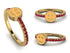 Elegant Enamel Smile Ruby Ring - Smile No. 10 image 1