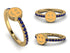 Elegant Enamel Smile Sapphire Ring - Smile No. 13 image 5