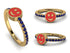 Elegant Enamel Smile Sapphire Ring - Smile No. 13 image 12