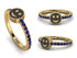 Elegant Enamel Smile Sapphire Ring - Smile No. 13 image 13