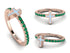 Elegant Enamel Cross Emerald Ring - Cross No. 5 image 8
