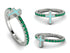 Elegant Enamel Cross Emerald Ring - Cross No. 6 image 2