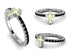Elegant Enamel Cross Black Diamond Ring - Cross No. 9 image 2