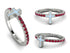 Elegant Enamel Cross Ruby Ring - Cross No. 12 image 8