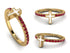 Elegant Enamel Cross Ruby Ring - Cross No. 10 image 7
