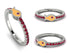 Elegant Enamel Fish Ruby Ring - Fish No. 12 image 1