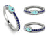 Elegant Enamel Fish Sapphire Ring - Fish No. 15 image 1