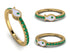 Elegant Enamel Fish Emerald Ring - Fish No. 4 image 1