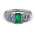Emerald Cut Emerald Geometrical Ring - Briella No. 6 image 1