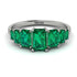 Emerald Cut Emerald Geometrical Ring - Briella No. 21 image 1
