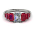 Emerald Cut Diamond Geometrical Ring - Briella No. 48 image 1