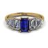 Emerald Cut Sapphire Geometrical Ring - Briella No. 13 image 1