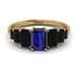 Emerald Cut Sapphire Geometrical Ring - Briella No. 43 image 1