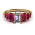 Emerald Cut Diamond Geometrical Ring - Briella No. 46 image 1