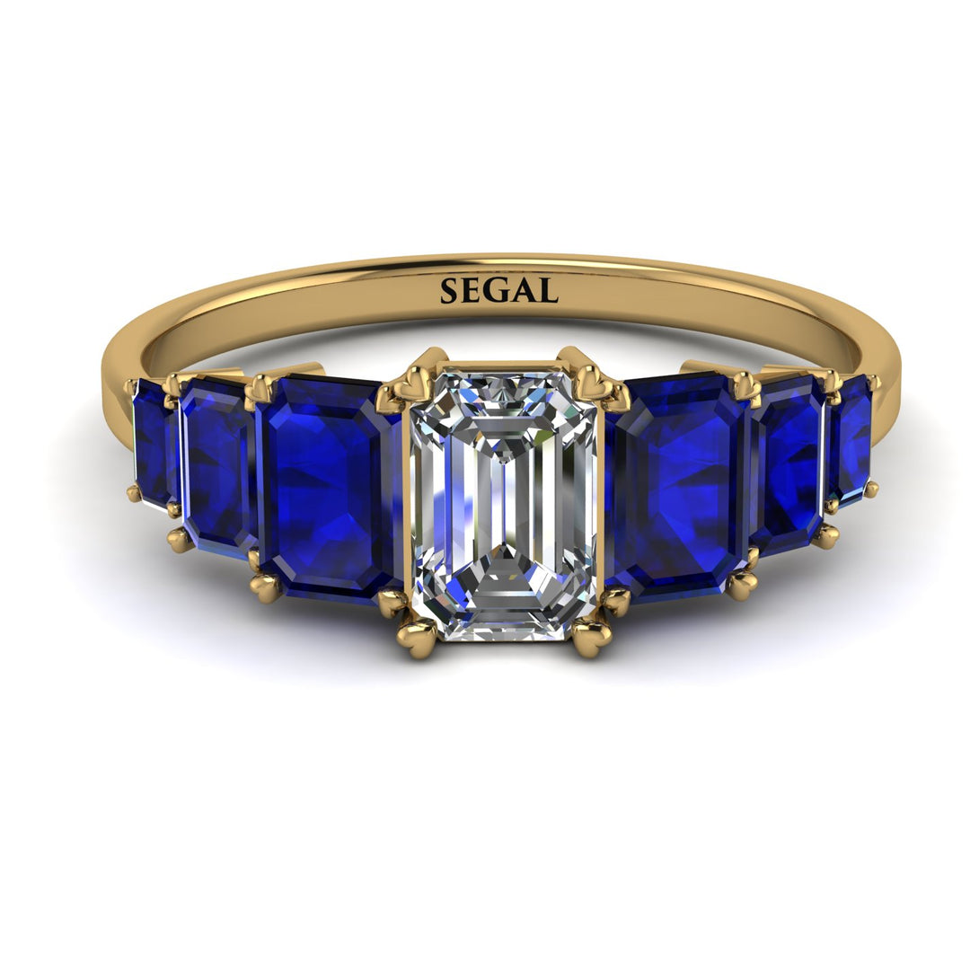 Emerald Cut Diamond Geometrical Ring - Briella No. 61