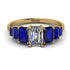 Emerald Cut Diamond Geometrical Ring - Briella No. 61 image 1