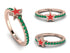 Elegant Enamel Star Emerald Ring - Star No. 5 image 12