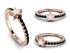 Elegant Enamel Star Black Diamond Ring - Star No. 8 image 1